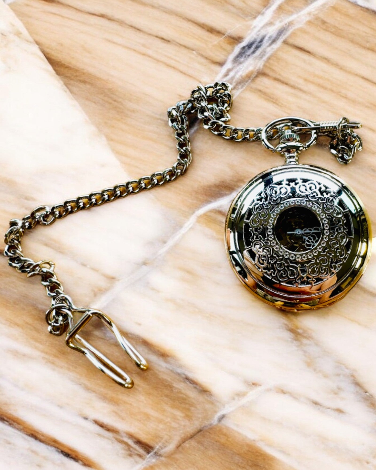 Orologio da tasca "Eterna Eleganza", regalo personalizzato, incisione. Colore argento