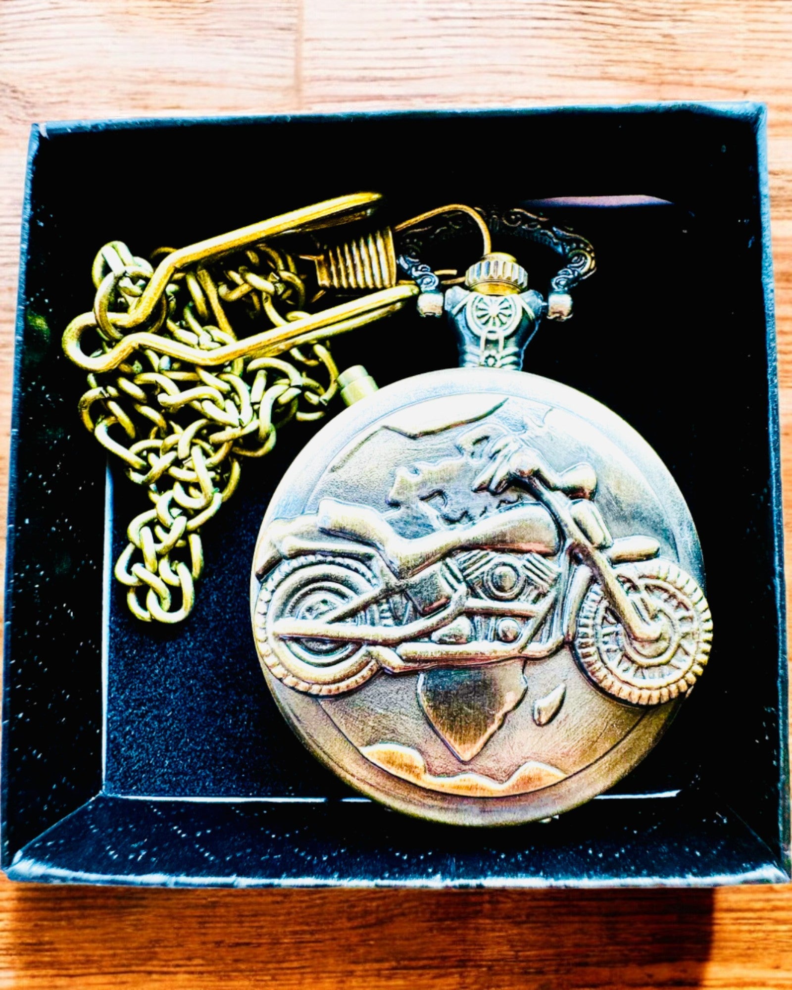 Orologio da Tasca "Motocyklowy Elegancik 2" – Incisione per regalo, 3 varianti di colore