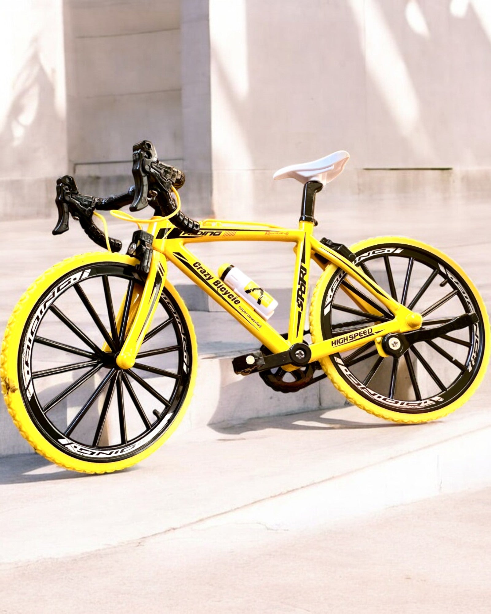 Modello in Miniatura di Bicicletta Rossa in Metallo "SpeedMaster" personalizzazione con incisione per regalo, 2 varianti di colore