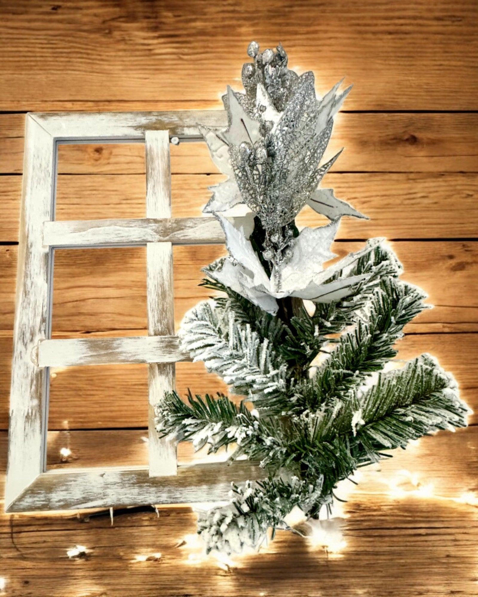 2 pz. Cornici Decorative "Splendore Invernale" Natalizie, possibilità di personalizzazione con incisione per regalo