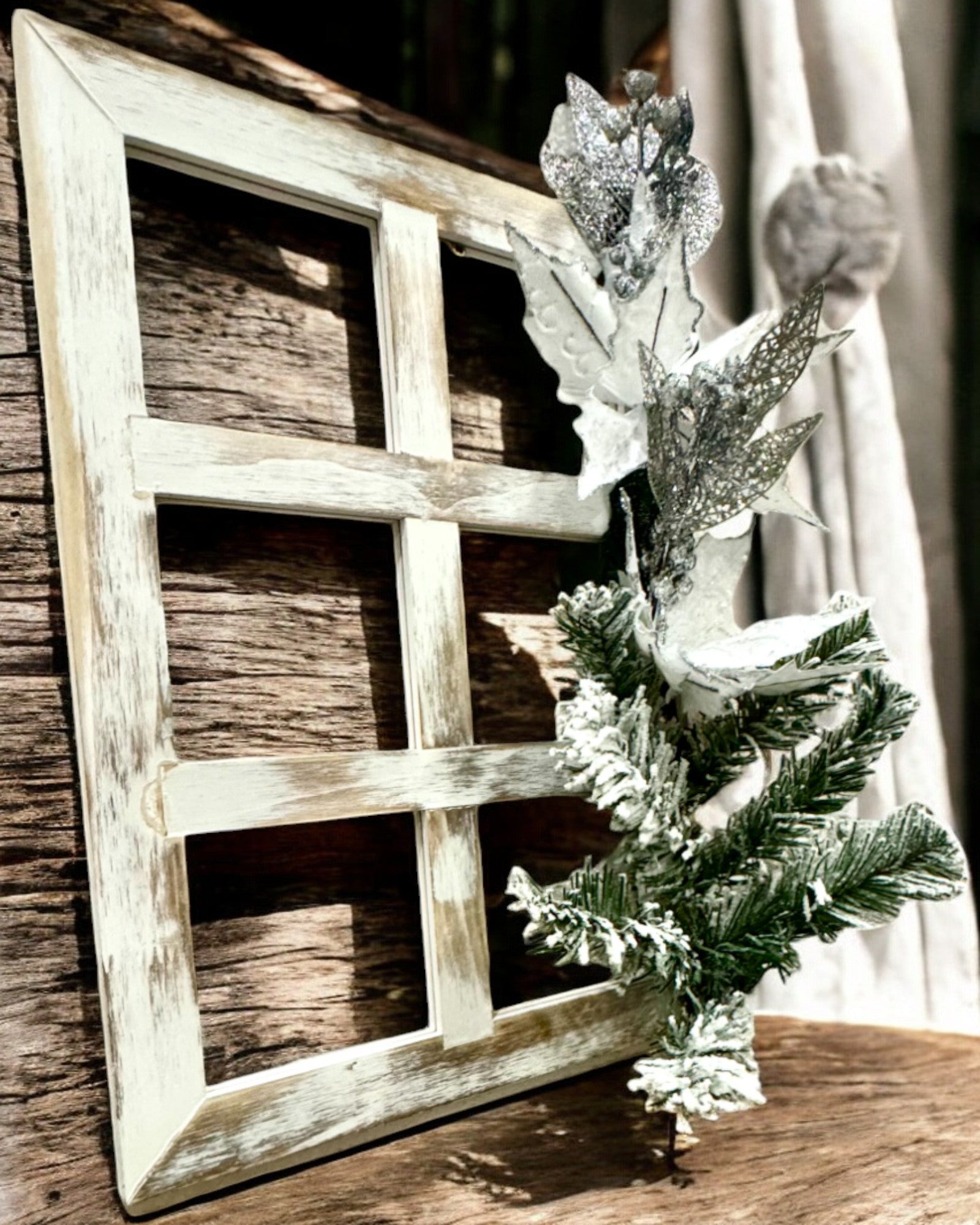 2 pz. Cornici Decorative "Splendore Invernale" Natalizie, possibilità di personalizzazione con incisione per regalo