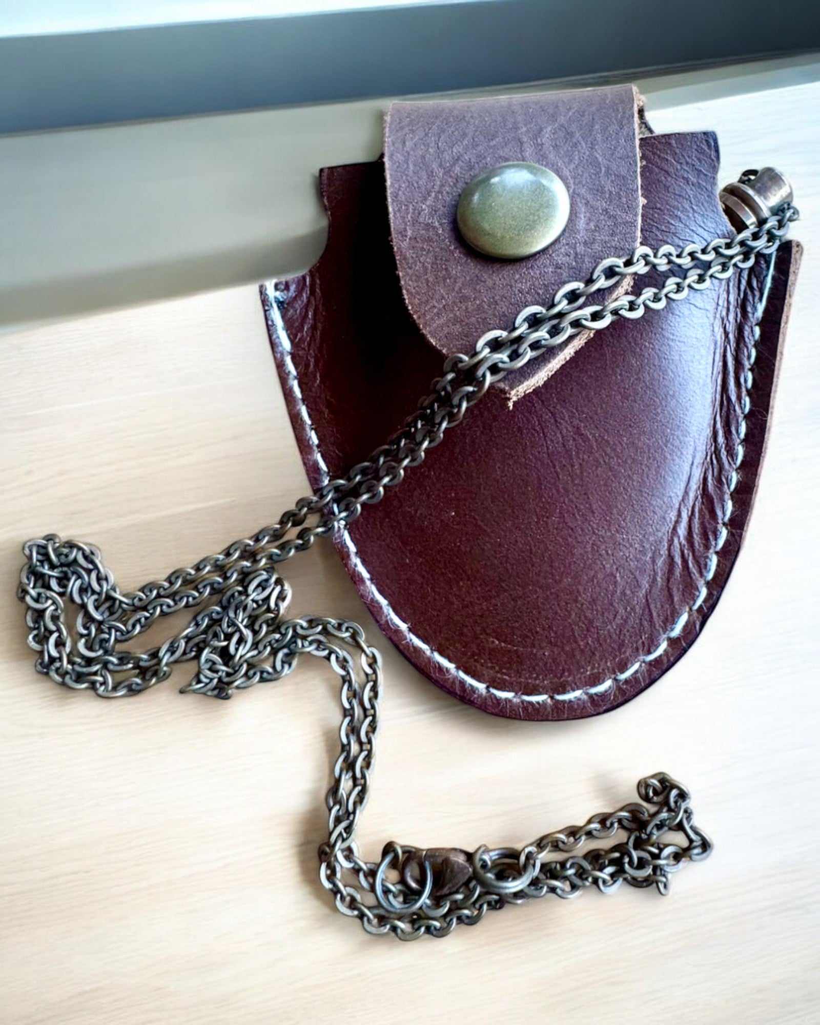 Vintage Look - Lente d'Ingrandimento in Vetro con Custodia in Pelle, possibilità di personalizzazione con incisione