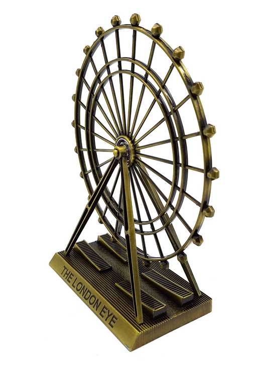 Ruota panoramica - decorazione in metallo color bronzo/rame con possibilità di personalizzazione tramite incisione