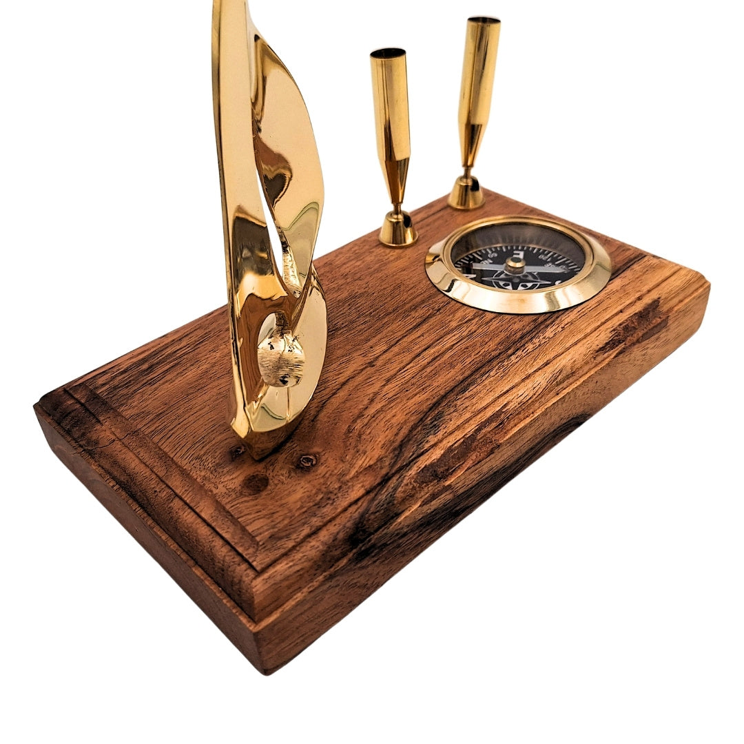 Elegante set da scrivania con incisione