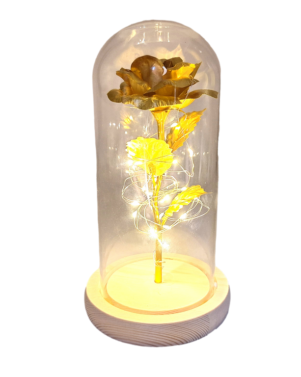 Lampada da notte Rosa LED con possibilità di personalizzazione tramite incisione, regalo romantico, altezza 21,5 cm, luce delicata, decorazione ideale per la camera da letto