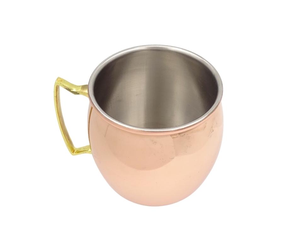 Bicchiere in rame in acciaio inox 304 da 500 ml con possibilità di incisione personalizzata - ideale come regalo - altezza 13,5 cm, colore rame, modello MM7012