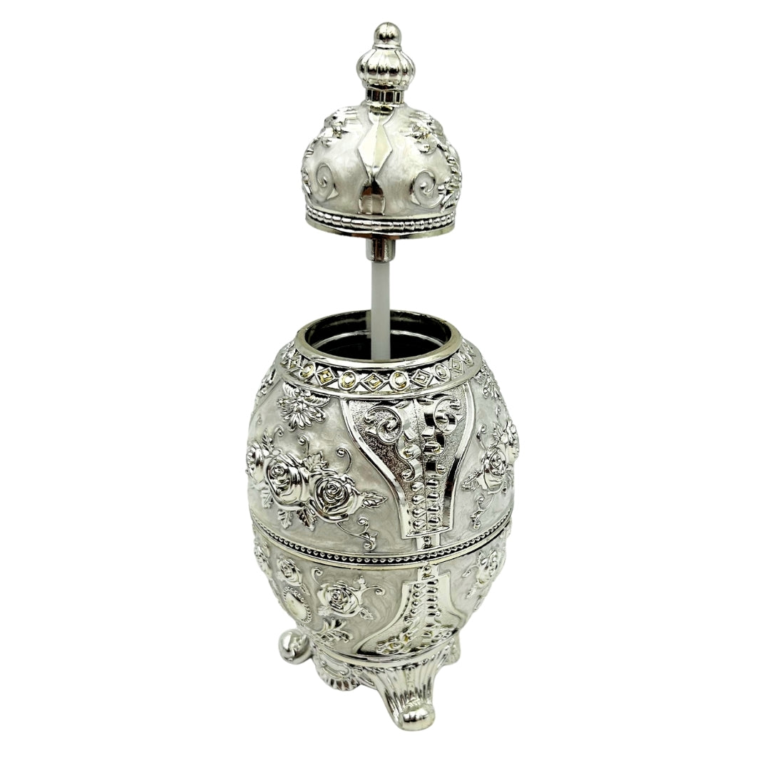 Uovo Fabergé Argento Apribile con Possibilità di Incisione