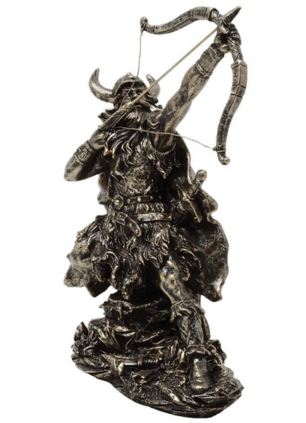 Figura decorativa Vichingo MC-23142 con possibilità di personalizzazione con incisione, altezza 19,5 cm, polyresina, ideale come regalo