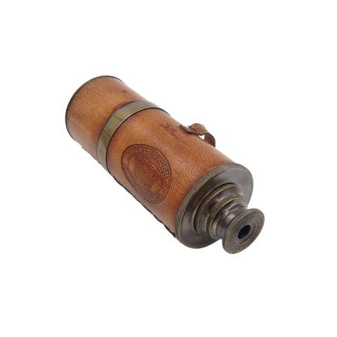 Cannocchiale Retrò in Ottone con Cinturino in Pelle NC1596 con Possibilità di Incisione Personalizzata