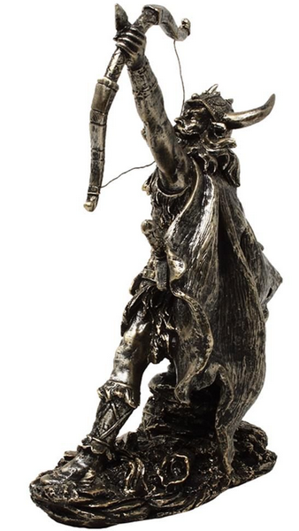 Figura decorativa Vichingo MC-23142 con possibilità di personalizzazione con incisione, altezza 19,5 cm, polyresina, ideale come regalo