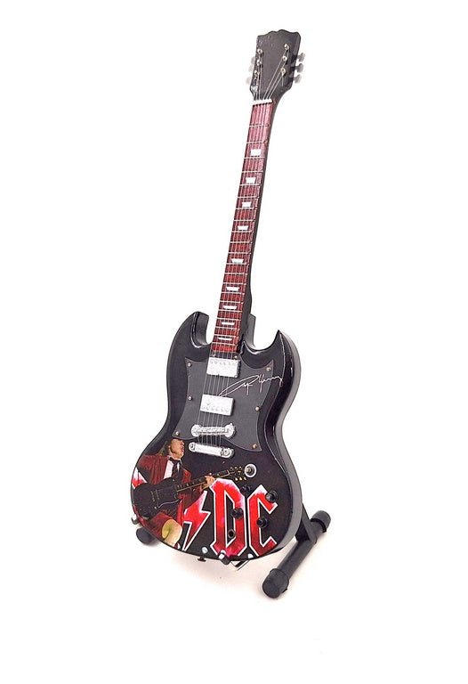 Mini chitarra - 24,5 cm – in stile Angus Young – MGT-8518