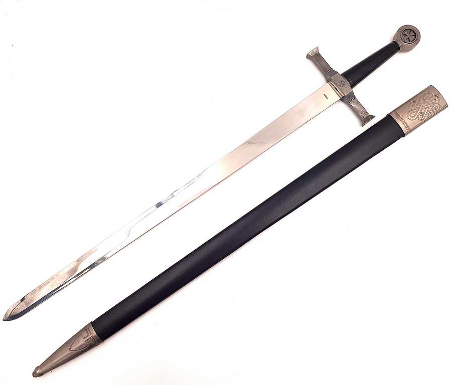 Spada da cavaliere in acciaio 84 cm con fodero - Replica SW-114 con possibilità di personalizzazione con incisione