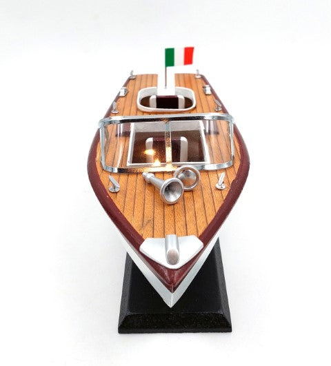 Modello di motoscafo Reeva in legno 35x11x13 cm