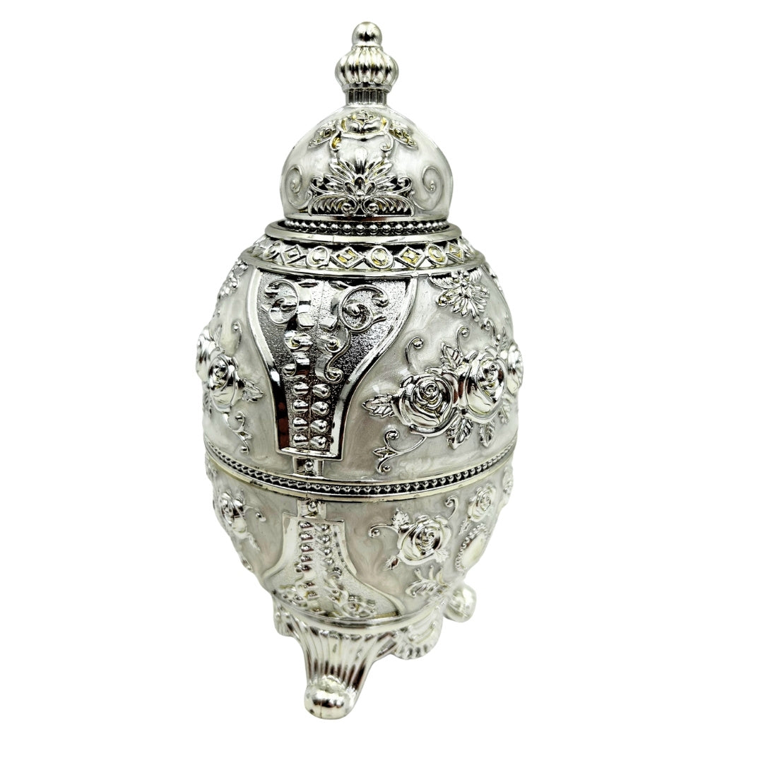 Uovo Fabergé Argento Apribile con Possibilità di Incisione