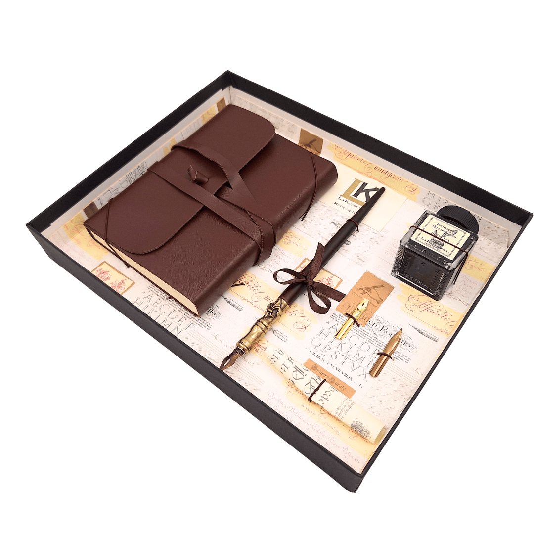 Set da calligrafia esclusivo con taccuino