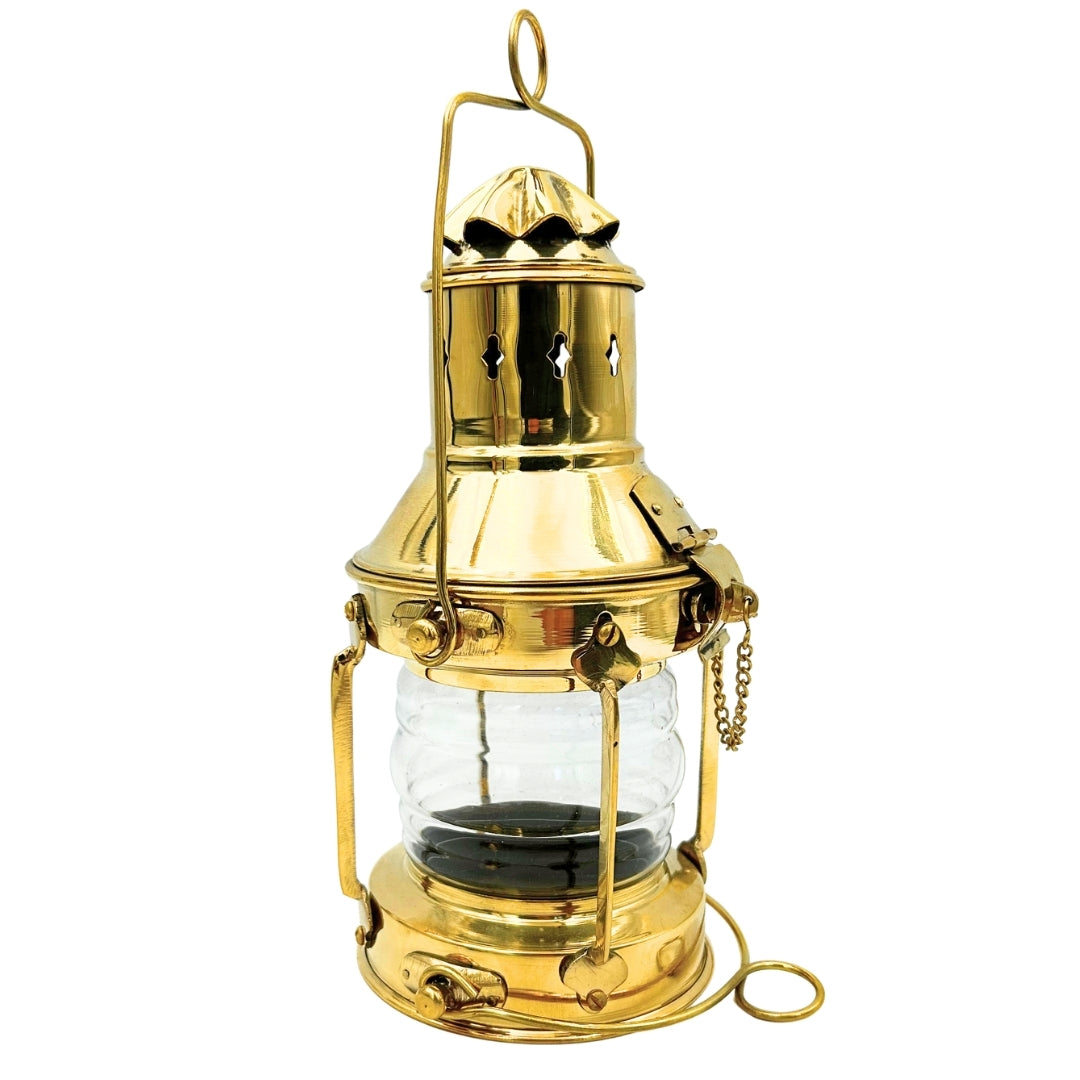 Lampada a petrolio in ottone retrò SL10 con possibilità di personalizzazione tramite incisione