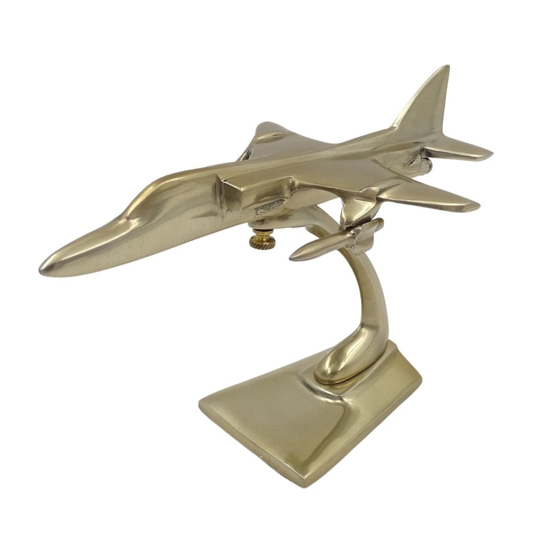 Modello metallico di caccia Jaguar color oro con possibilità di incisione
