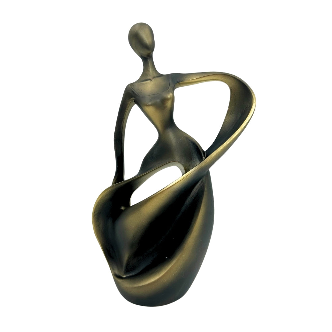 Statuetta ballerina in oro antico 24 cm con possibilità di incisione personalizzata