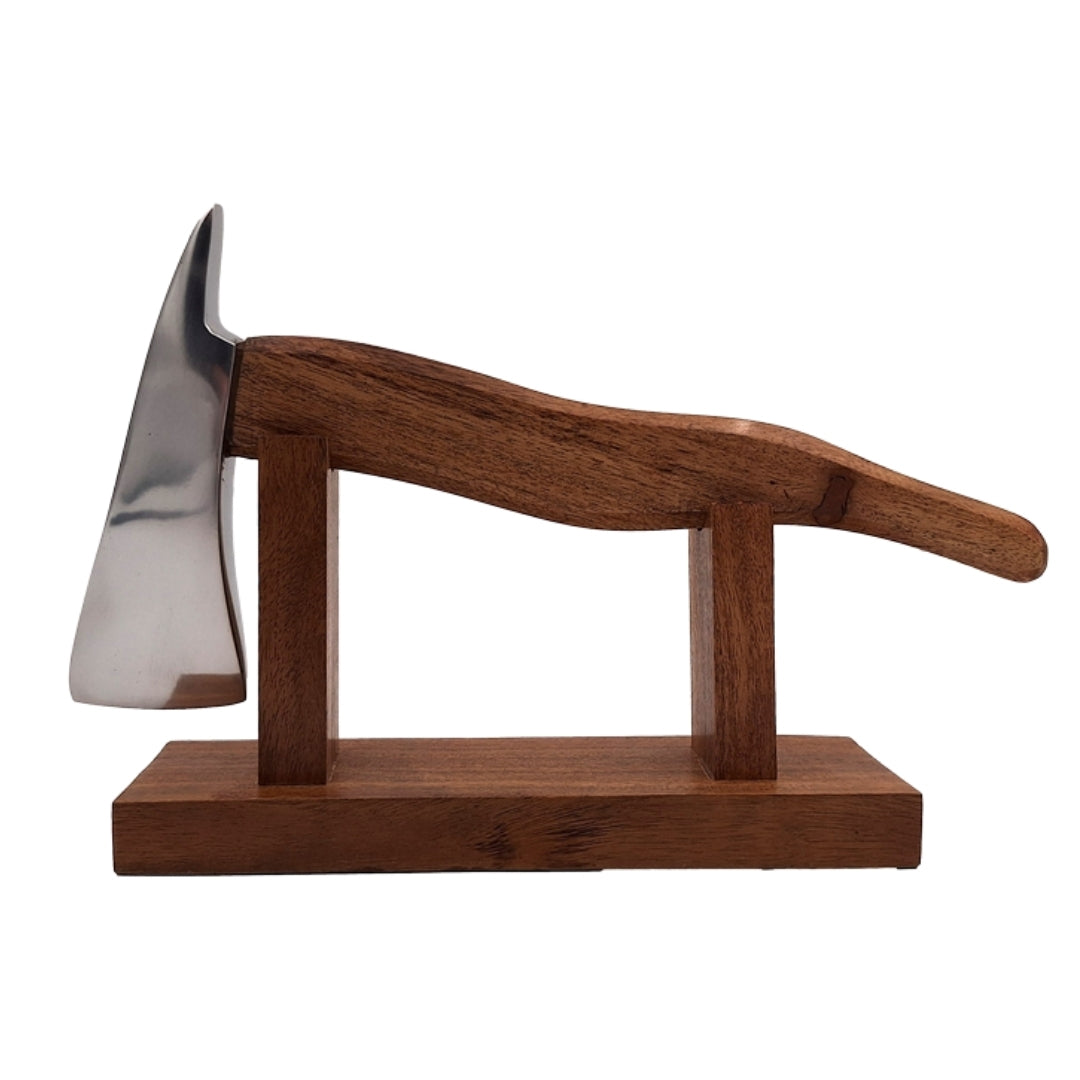 Ascia da pompiere con incisione - regalo in metallo e legno per pompiere, altezza 17,5 cm, argento-bronzo, regalo personalizzato per ogni occasione