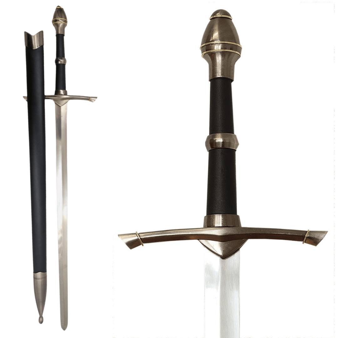 Spada cavalleresca in acciaio con fodero da 105 cm - Elegante replica in acciaio inossidabile con possibilità di incisione