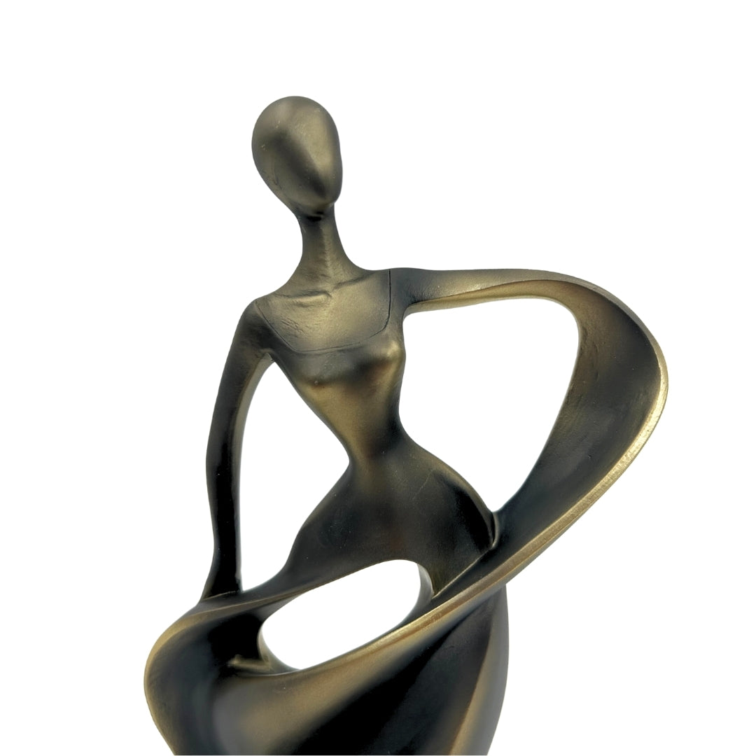 Statuetta ballerina in oro antico 24 cm con possibilità di incisione personalizzata