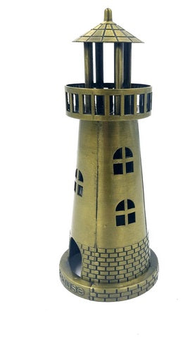 Faro Portacandela per Tealight 18,5 cm in Oro Antico con Opzione di Incisione