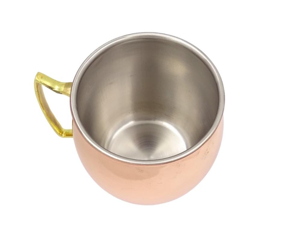 Bicchiere in rame in acciaio inox 304 da 500 ml con possibilità di incisione personalizzata - ideale come regalo - altezza 13,5 cm, colore rame, modello MM7012