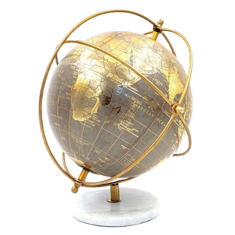 Globo decorativo su base in pietra GLB-127