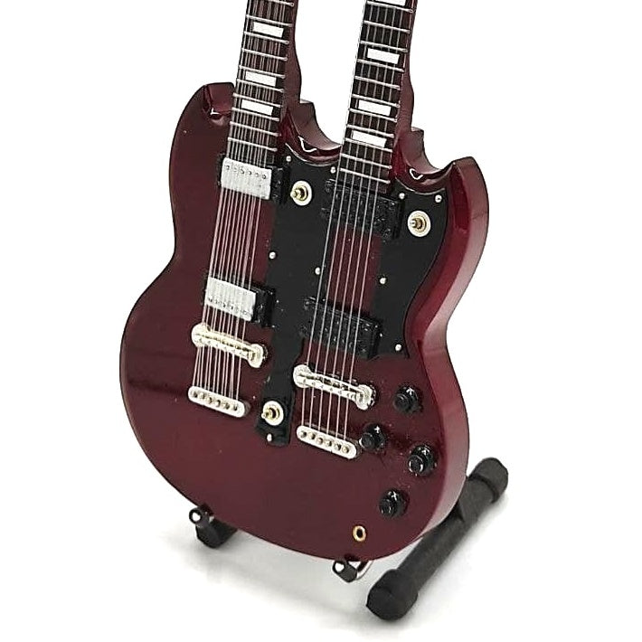 Mini chitarra in stile Led Zeppelin - Jimmy Page - Double Neck MGT-2059