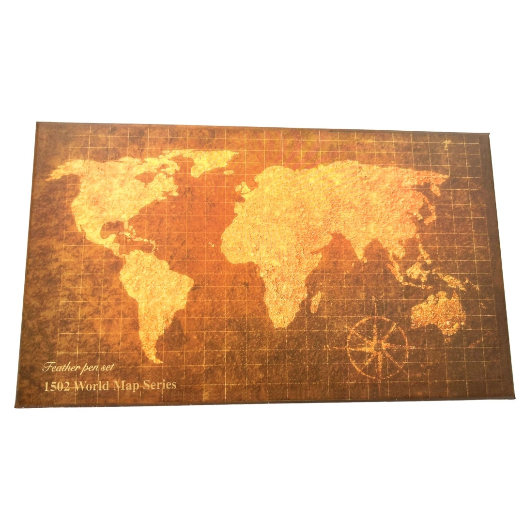 Set di Calligrafia Premium con Penna d'Oca, 6 Pennini Sostituibili, Sigillo e Supporto