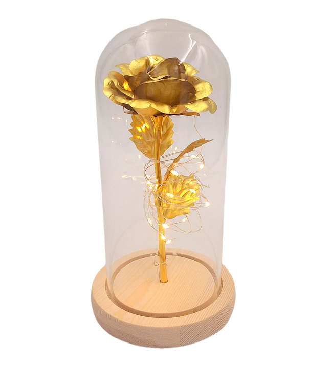 Lampada da notte Rosa LED con possibilità di personalizzazione tramite incisione, regalo romantico, altezza 21,5 cm, luce delicata, decorazione ideale per la camera da letto