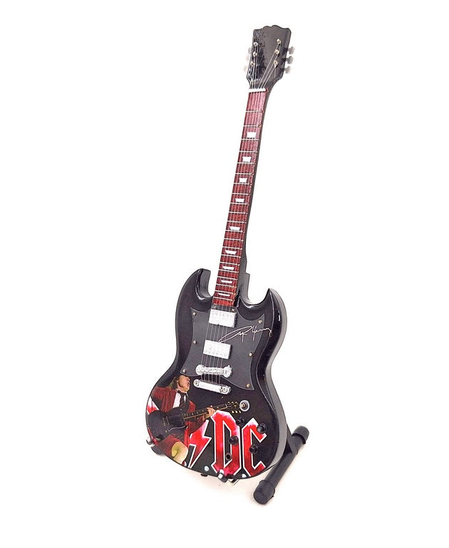 Mini chitarra - 24,5 cm – in stile Angus Young – MGT-8518