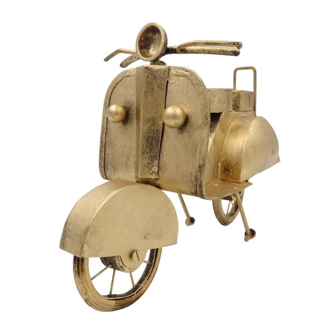 Modello di Scooter Retrò in Metallo NC2860 Colore Ottone Antico con Possibilità di Incisione Personalizzata