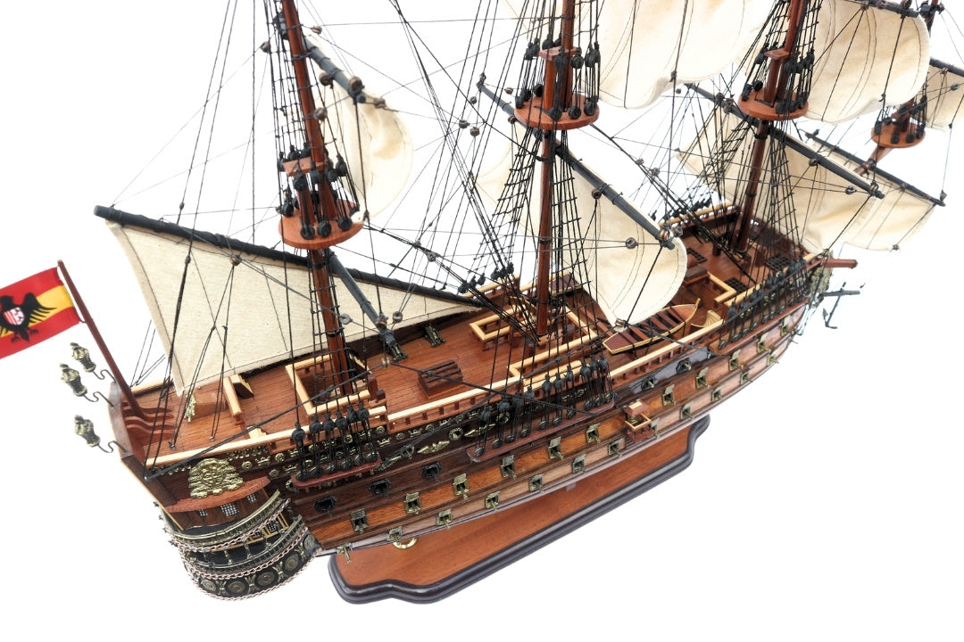 Modello del veliero San Felipe da 80 cm, con possibilità di personalizzazione tramite incisione