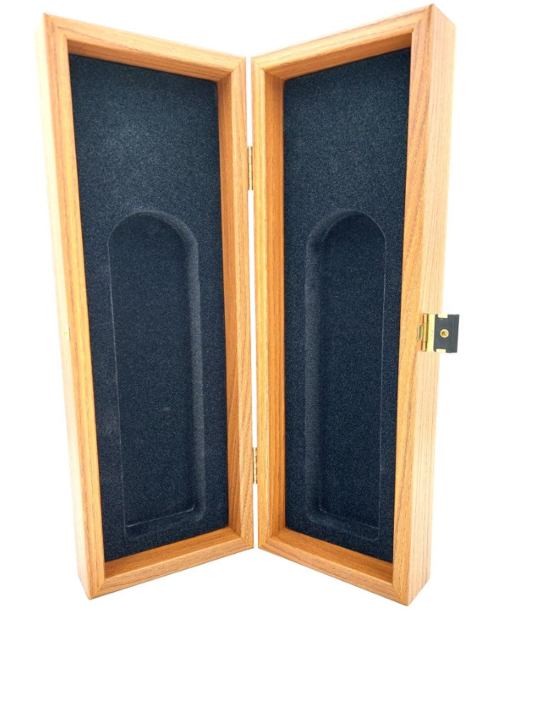 Esclusiva confezione in legno per bottiglia di vino BWXL30 con possibilità di incisione personalizzata, colore noce, ideale come regalo, dimensioni 35x14x10 cm