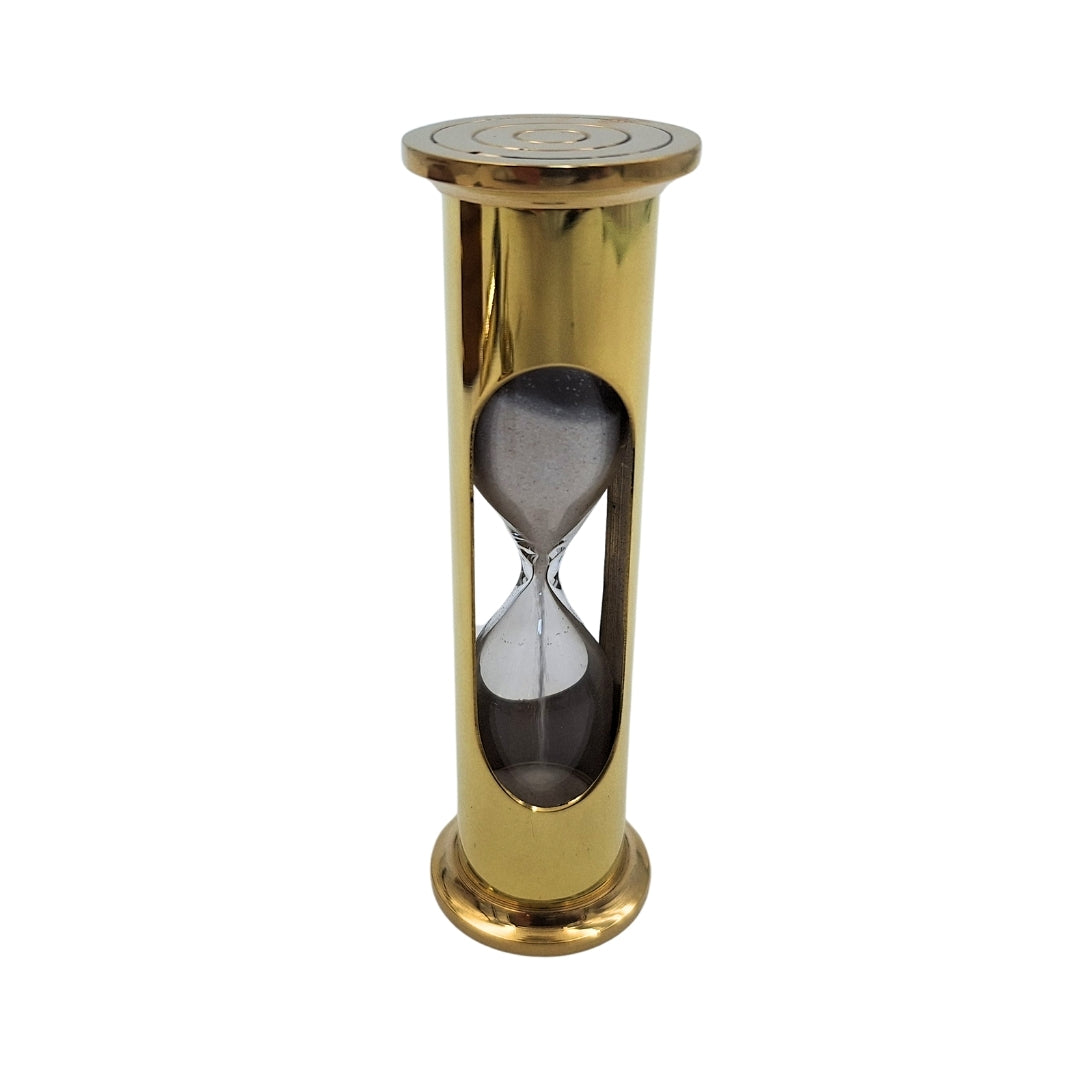 Set regalo retrò con incisione – bussola in ottone, cannocchiale pieghevole, clessidra in scatola di legno