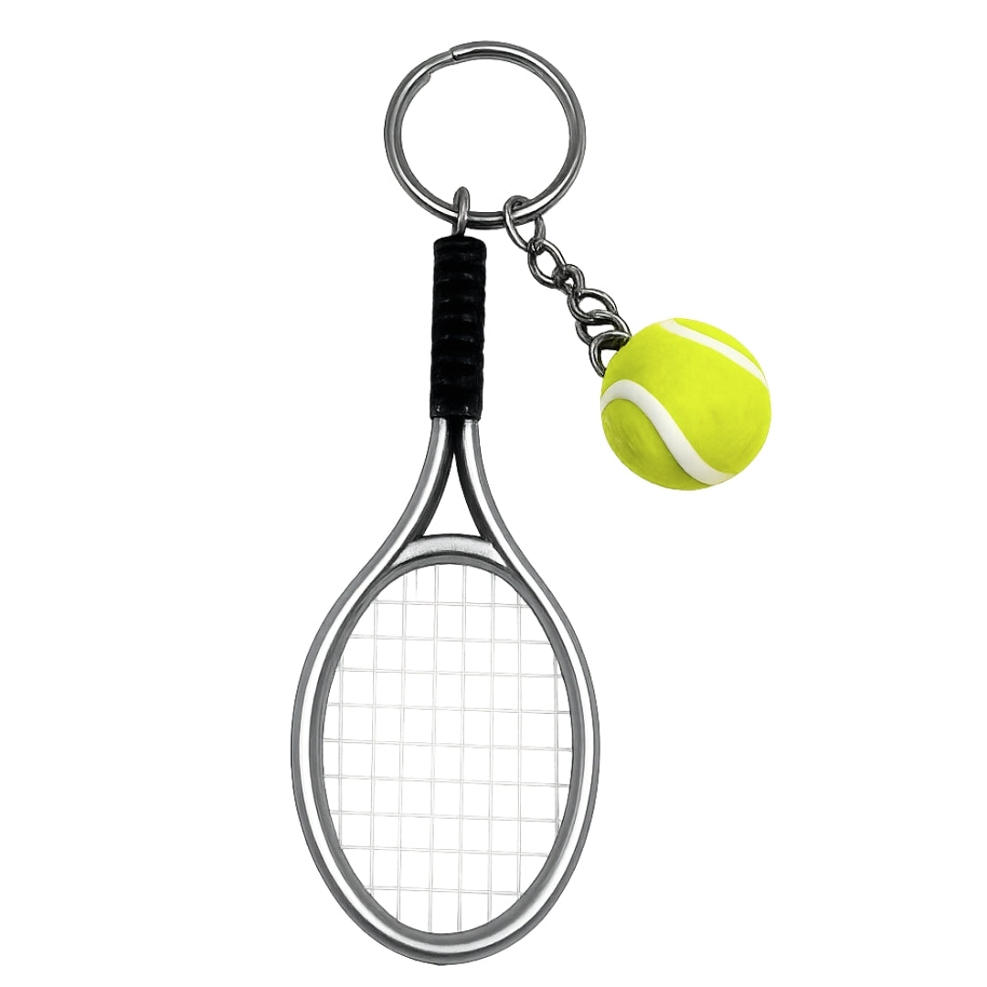 Portachiavi Sportivo Racchetta da Tennis con Possibilità di Incisione