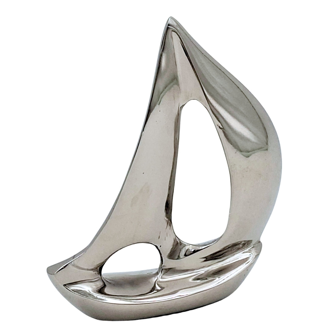 Elegante yacht in alluminio argento da 12,5 cm con possibilità di incisione