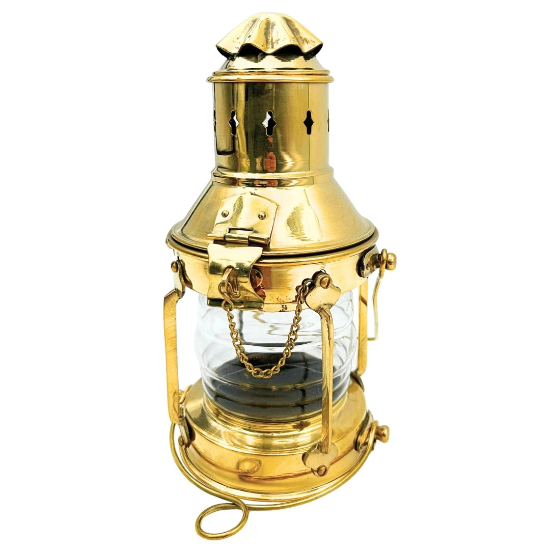 Lampada a petrolio in ottone retrò SL10 con possibilità di personalizzazione tramite incisione