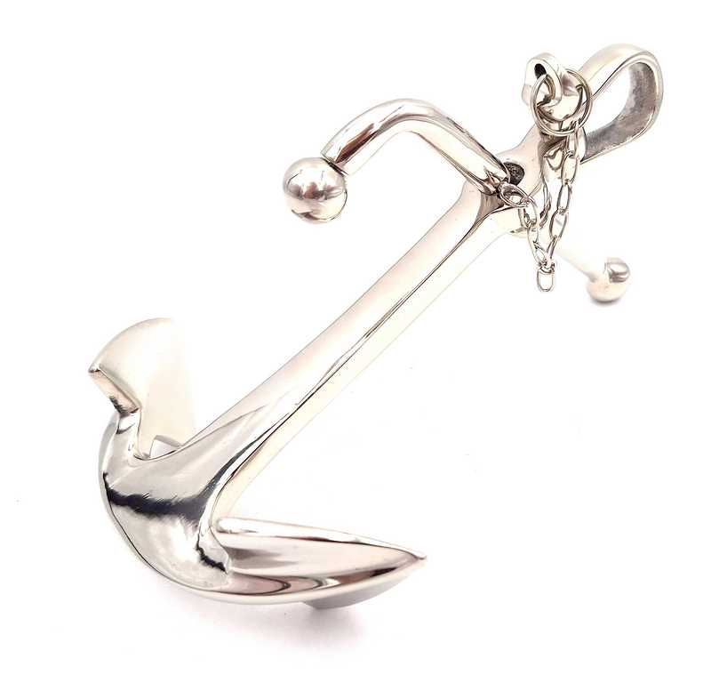 Ancora Metallica 20 cm Argento con Possibilità di Incisione - Regalo Ideale per Amanti del Mare e della Vela - Decorazione Marina Elegante per Interni