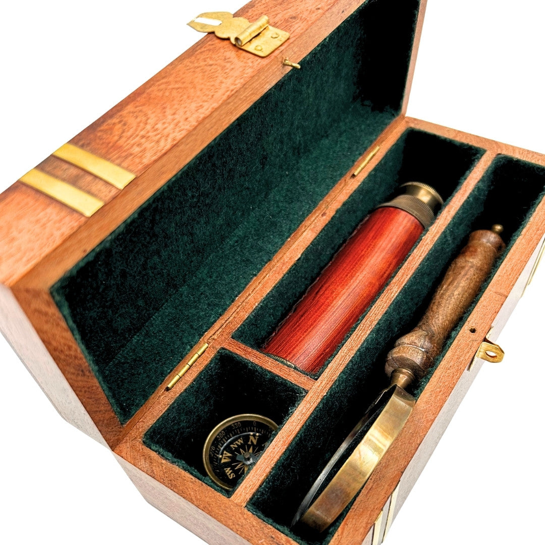 Set regalo esclusivo retrò con incisione