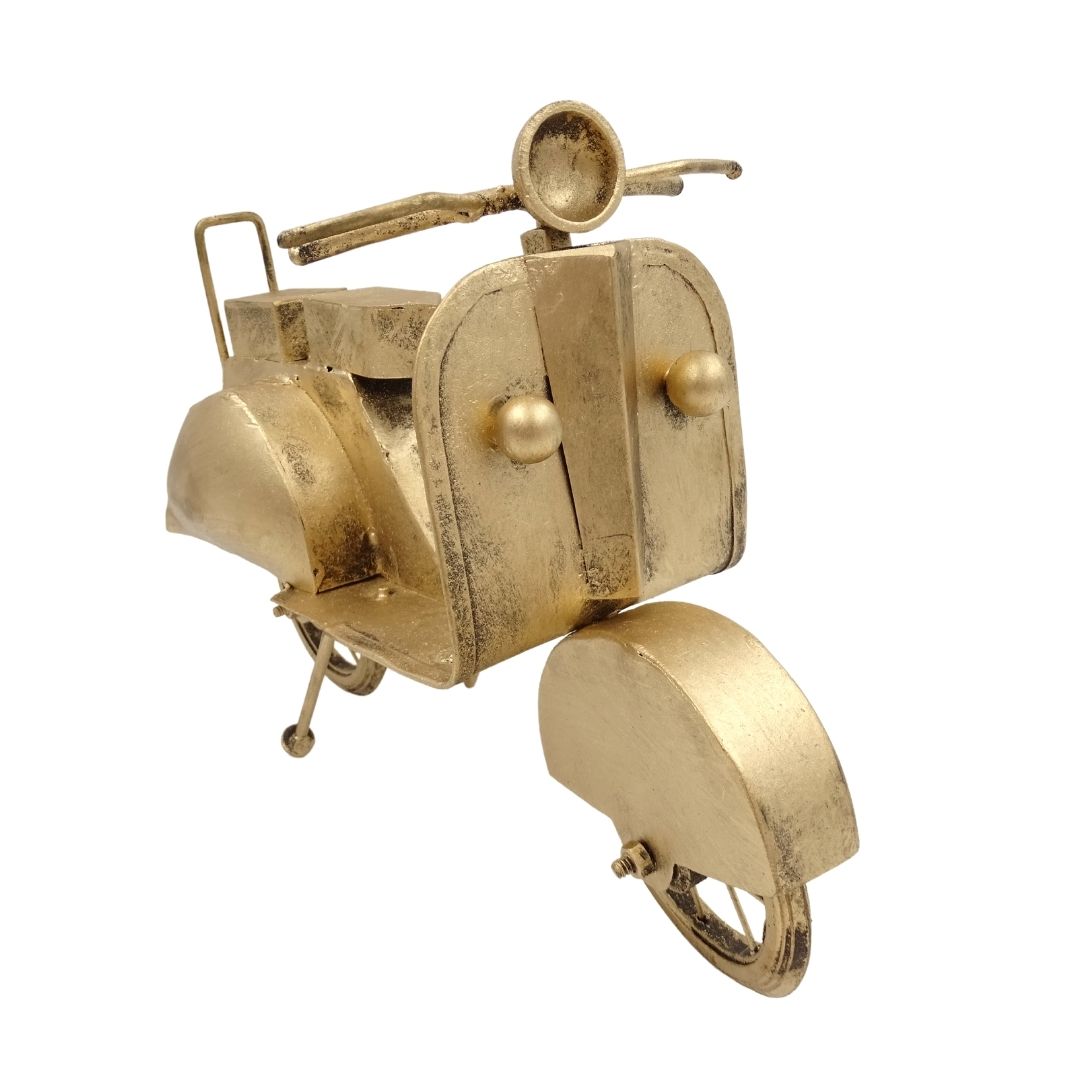 Modello di Scooter Retrò in Metallo NC2860 Colore Ottone Antico con Possibilità di Incisione Personalizzata