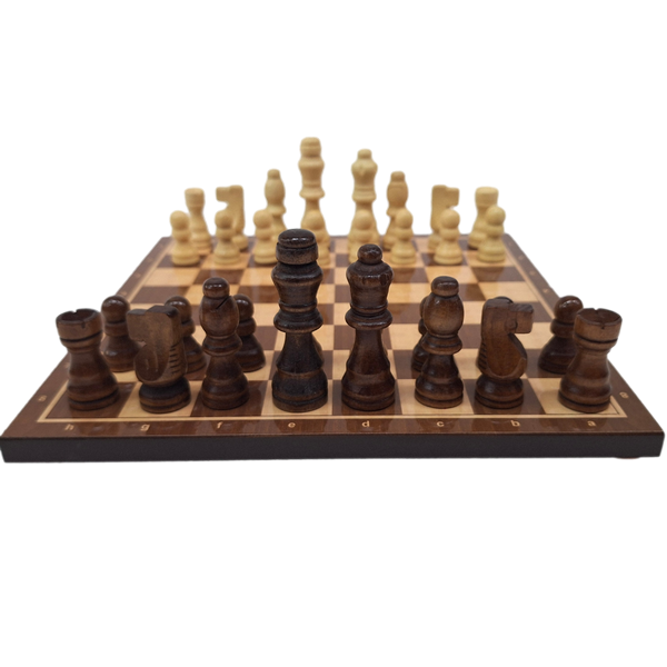 Scacchi classici in legno 27 x 27 cm con incisione personalizzata