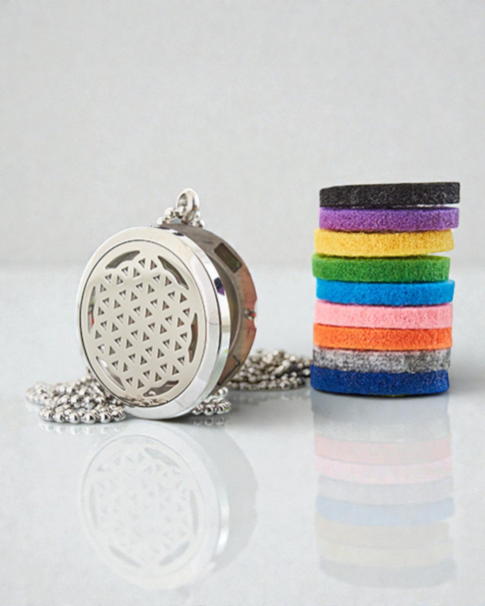 VitaFlora – Collana per aromaterapia Fiore della Vita 30 mm