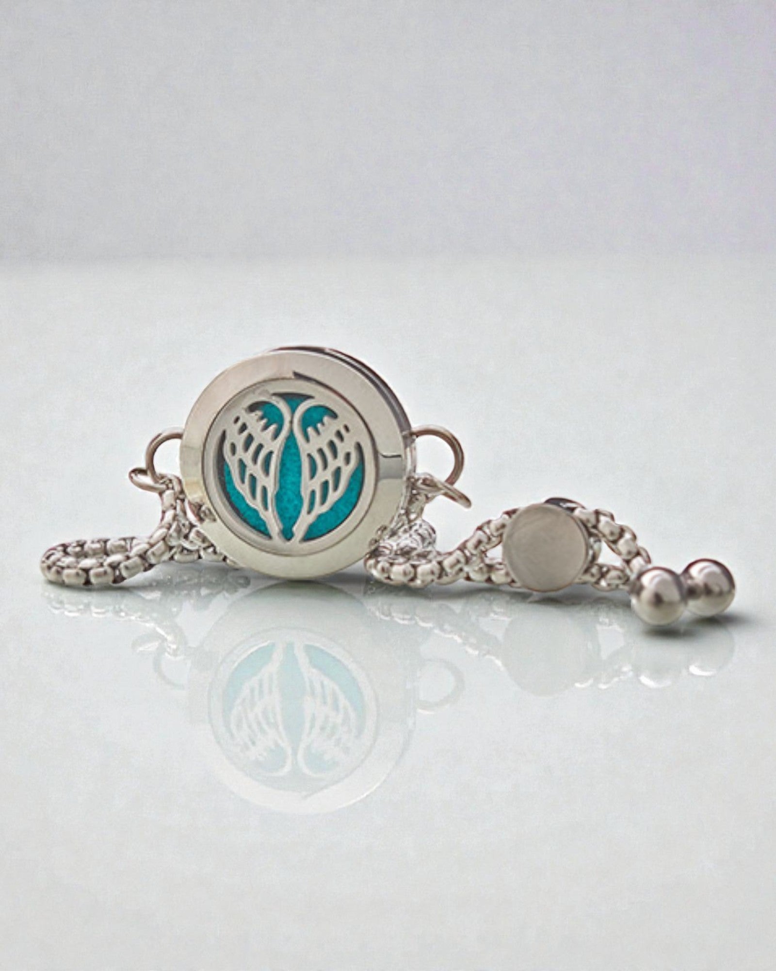 Ali dell’Aurora – Bracciale aromaterapico con ali d’angelo 20 mm