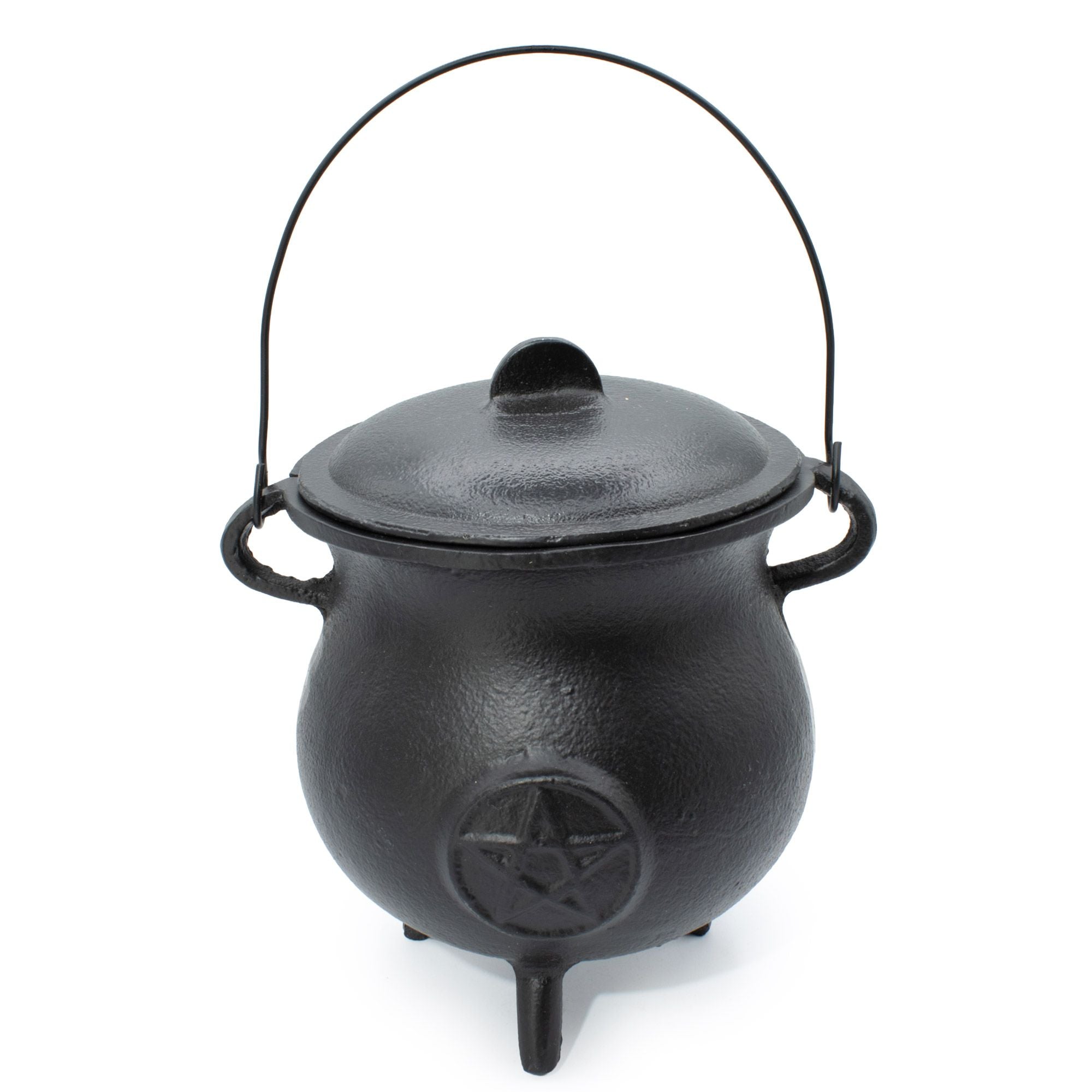 Potente calderone in ghisa con pentagramma 23x18 cm, 4500 g