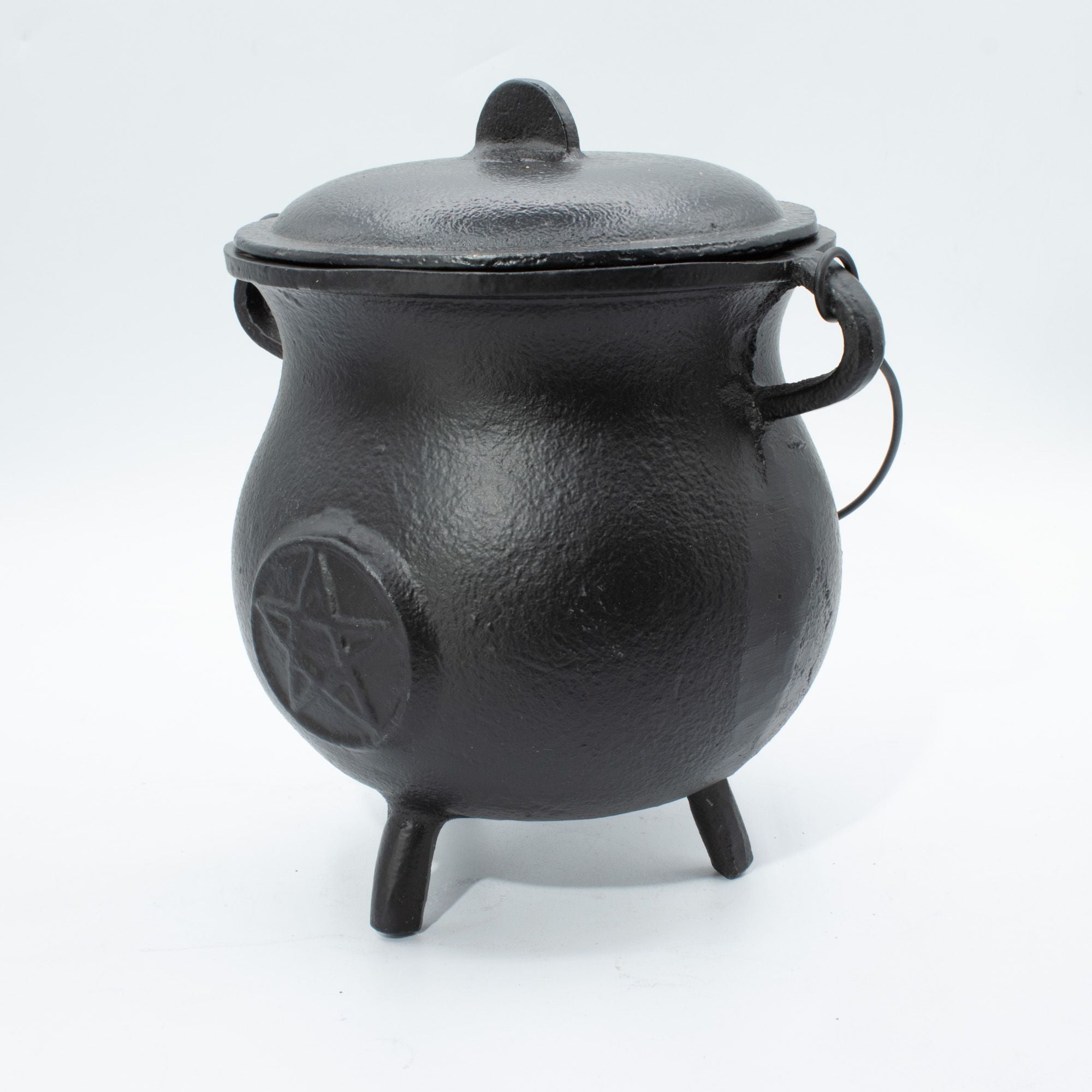 Potente calderone in ghisa con pentagramma 23x18 cm, 4500 g