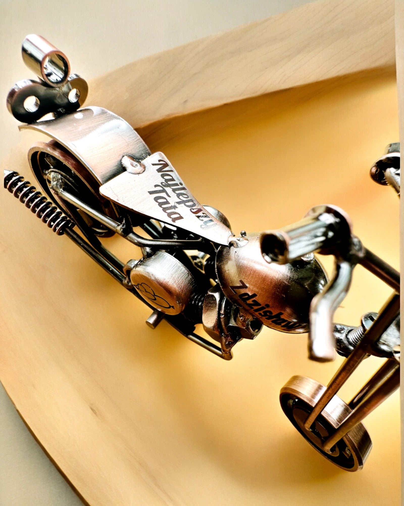 Modello di Motocicletta Fatto a Mano in ferro, Chopper, personalizzazione, incisione per regalo