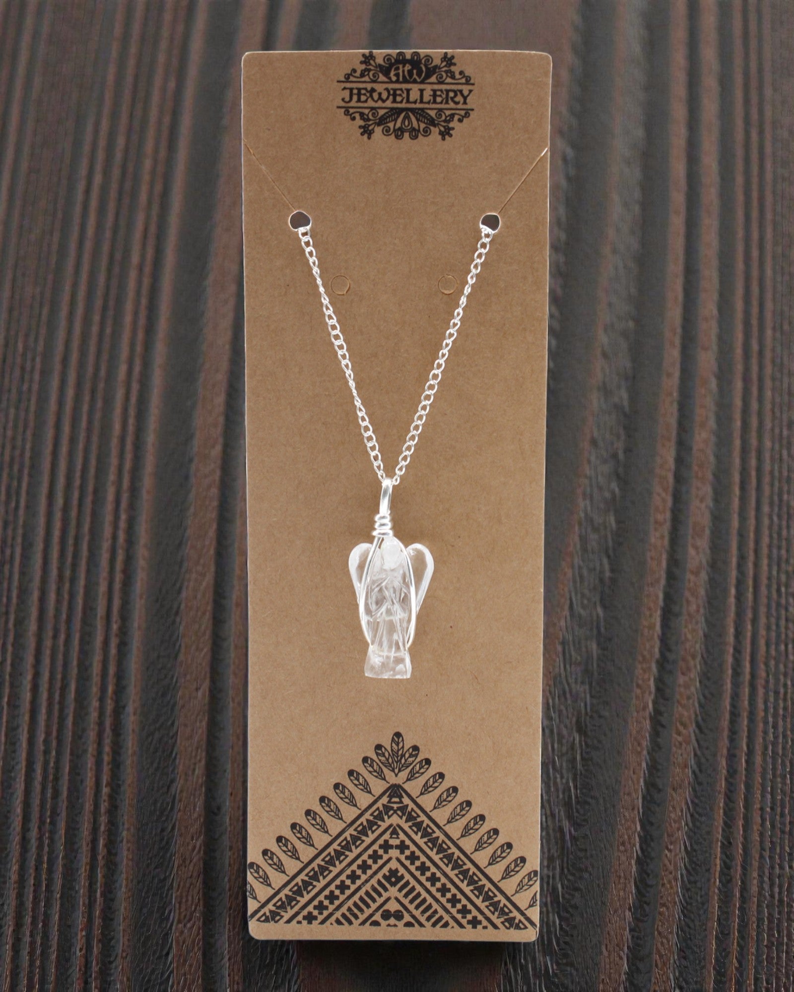 Cristallo Guardiano – Ciondolo Angelo Custode in Quarzo Ialino