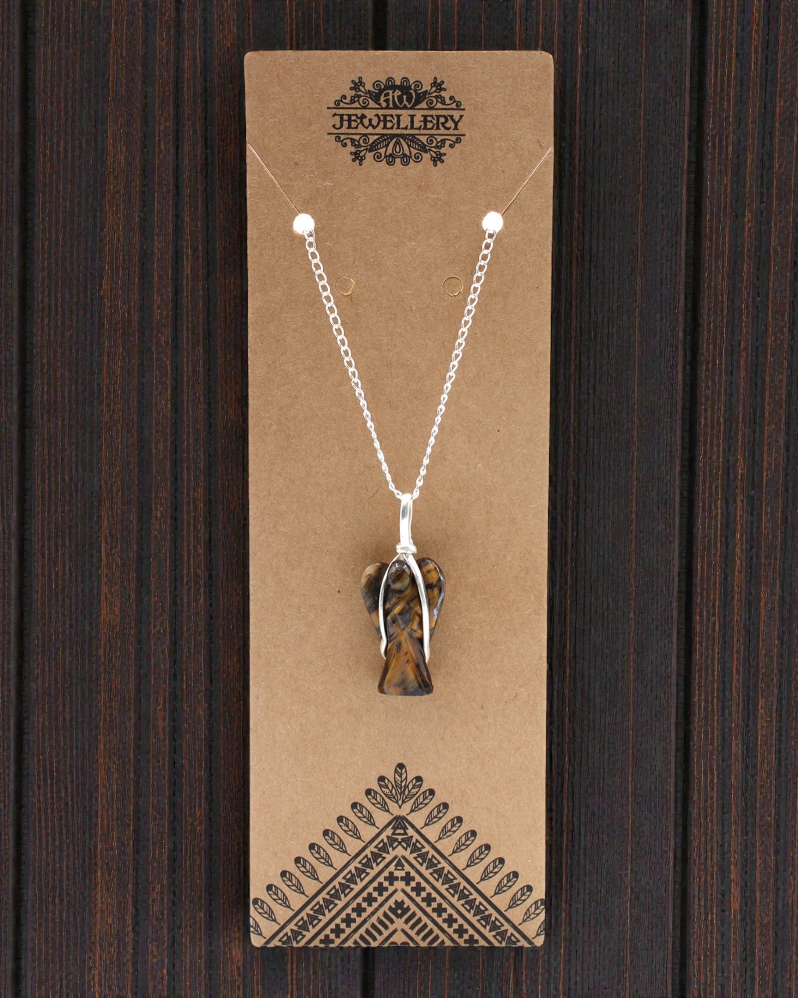 Spirito protettore – Pendente Angelo custode in occhio di tigre